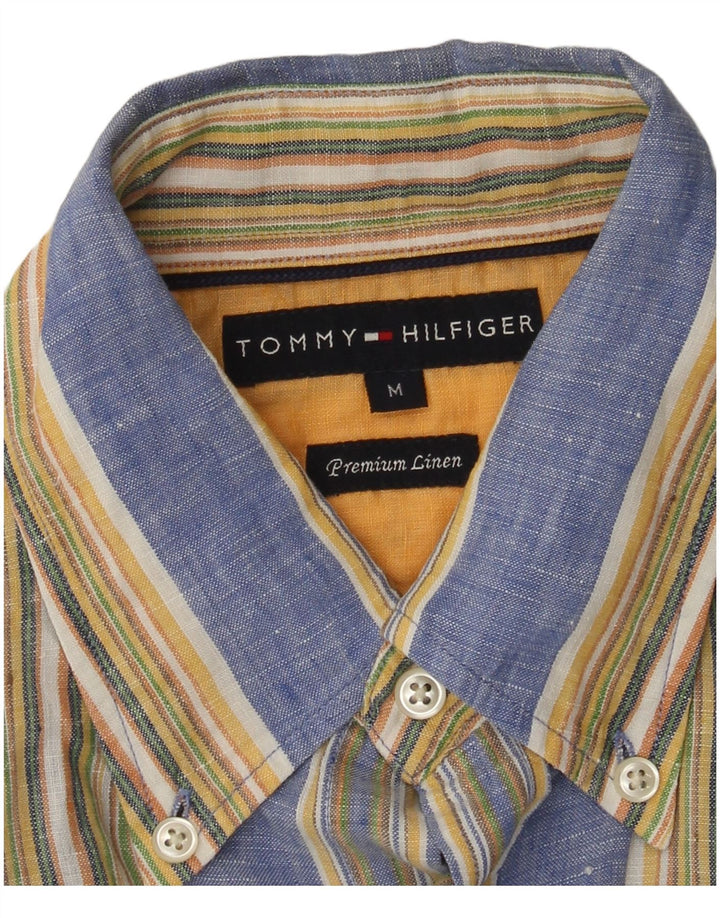 Мужская рубашка Tommy Hilfiger в синюю полоску среднего размера