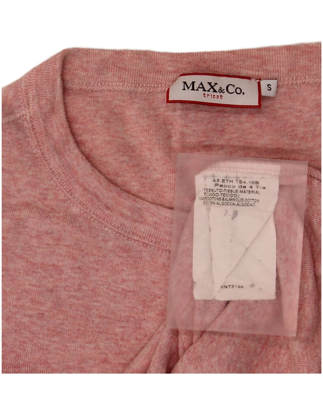 Женский топ Max & Co. с длинным рукавом, Великобритания, 10 шт., маленький розовый хлопок