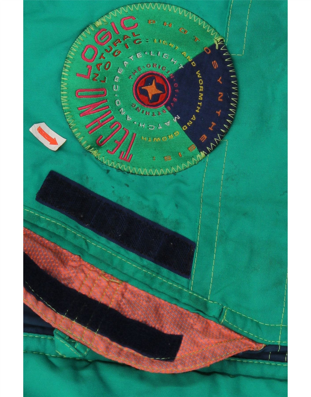 Мужская лыжная куртка Colmar с капюшоном IT 52, большая зеленая с цветными блоками