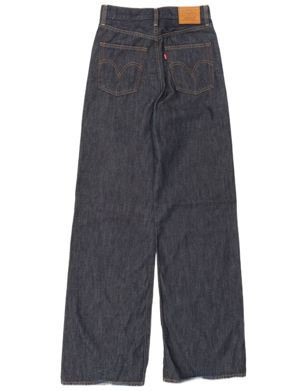 Женские широкие джинсы LEVI'S Ribcage с высокой талией W27 L34 Темно-синий хлопок