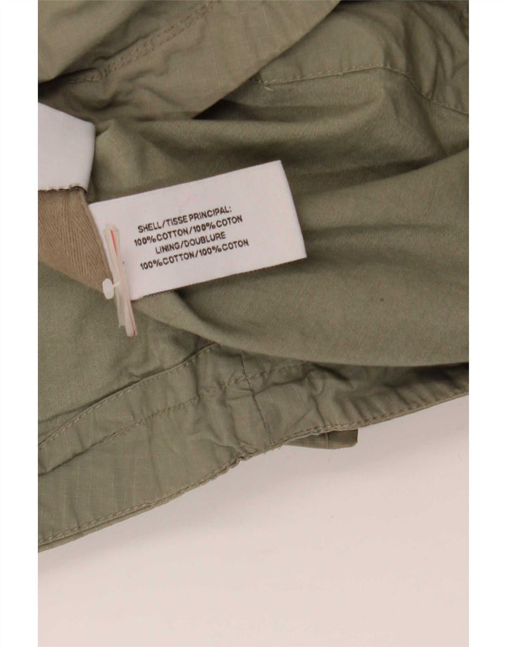 Женская парка Superdry с капюшоном UK 12, средний цвет хаки, хлопок