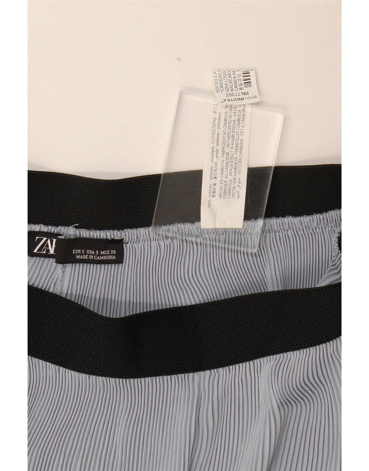 Женские брюки-капри Zara, маленькие W26 L22, синие, полиэстер