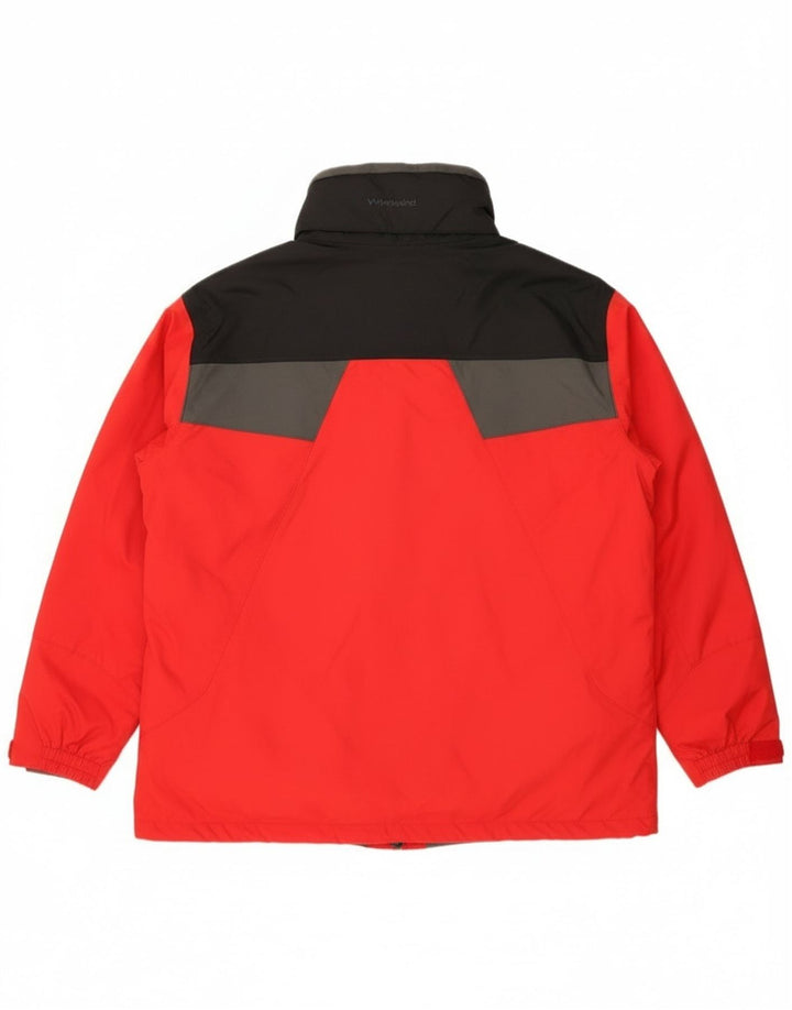 Мужская ветровка Columbia Interchange UK 42 XL, красная с цветными блоками