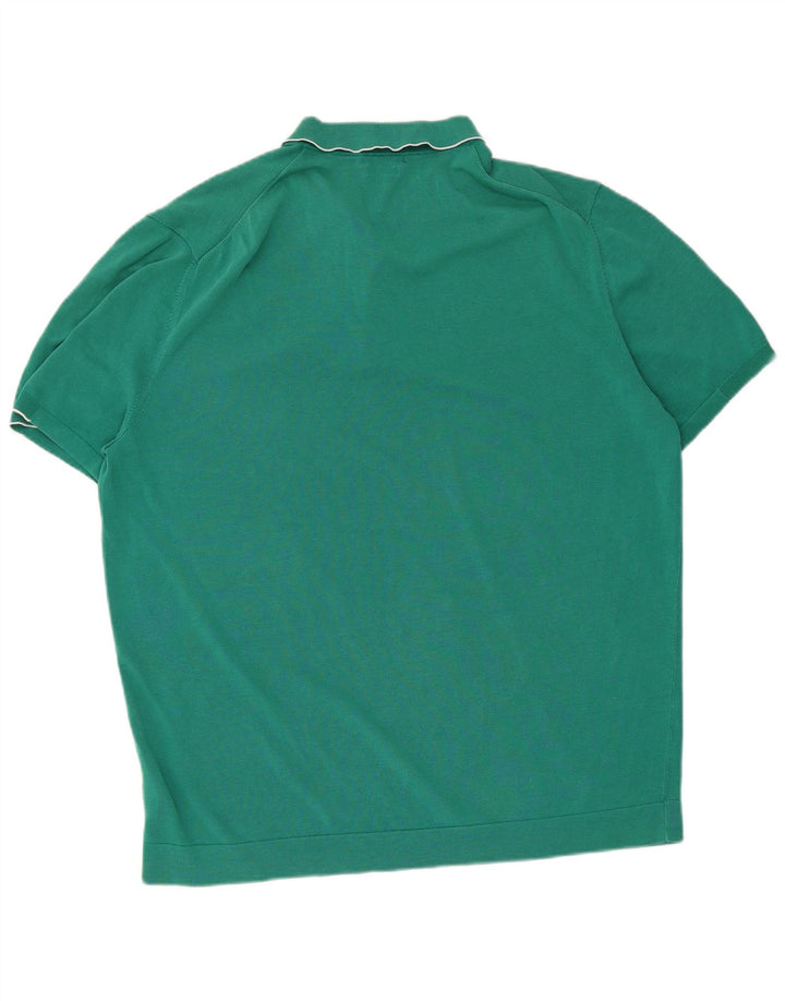 Мужская рубашка-поло Massimo Dutti 2XL, зеленый хлопок