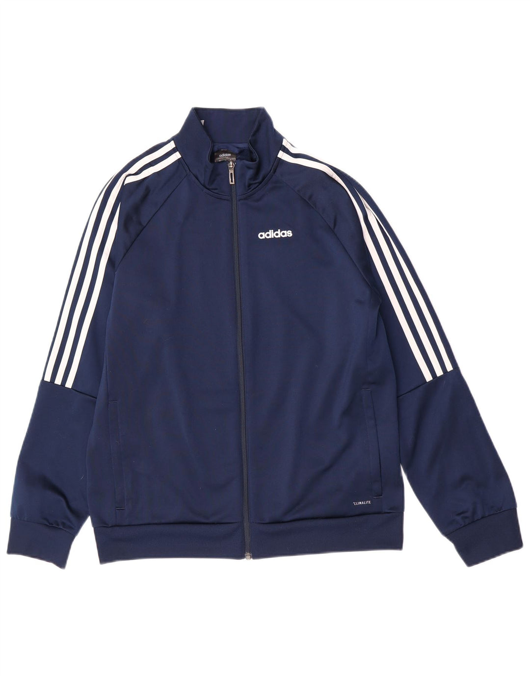 Спортивный костюм Adidas Climalite для мальчиков, верхняя куртка 13–14 лет, темно-синий полиэстер