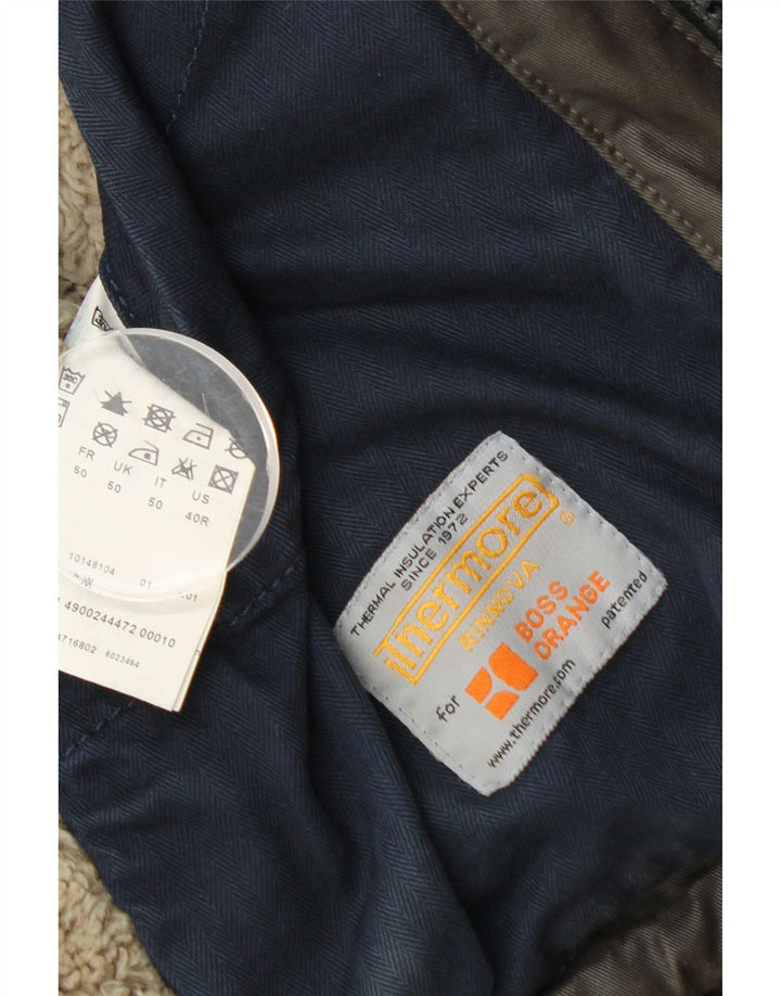 Мужская куртка в стиле милитари HUGO BOSS IT 50, большая, коричневая, хлопок