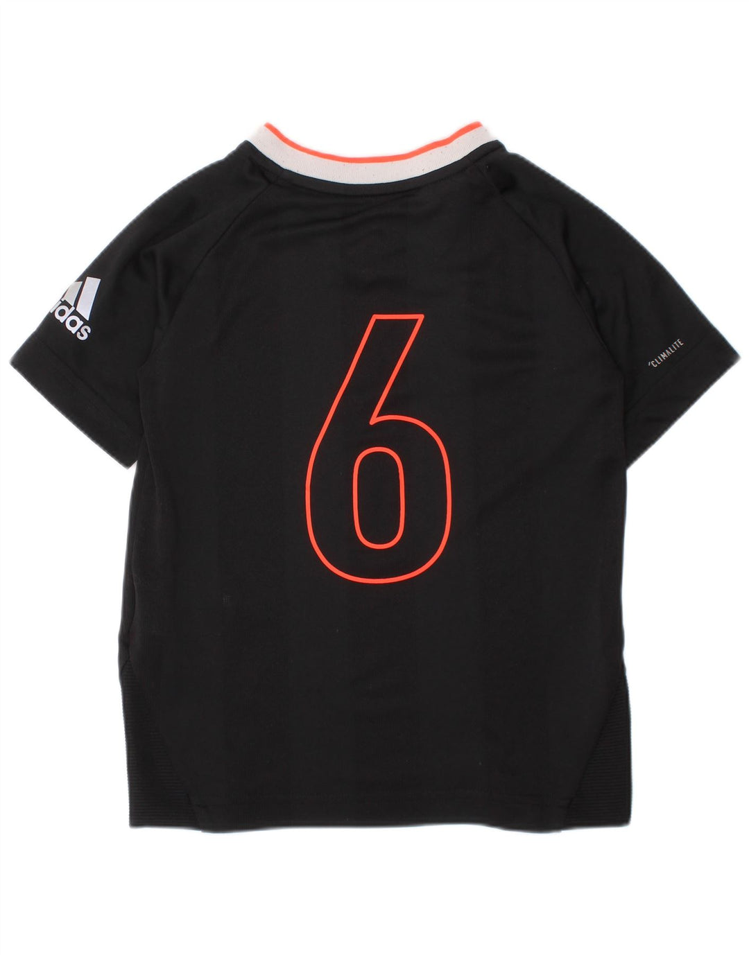 Футболка ADIDAS Climalite для мальчиков, топ 4–5 лет, маленький размер, черный полиэстер