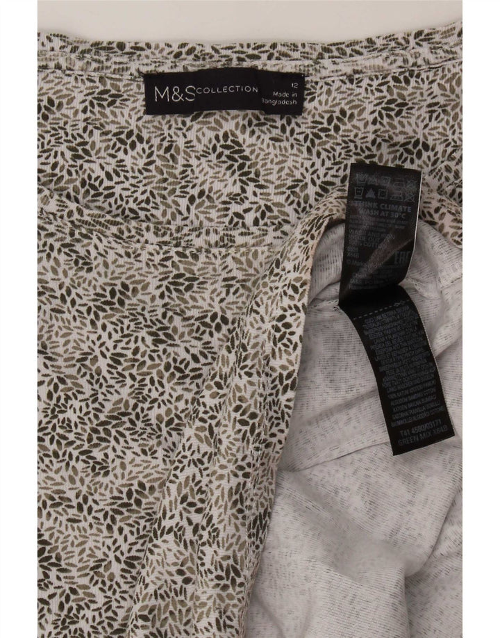 Женский топ Marks & Spencer с длинным рукавом, Великобритания, 12, средний зеленый цвет, хлопок
