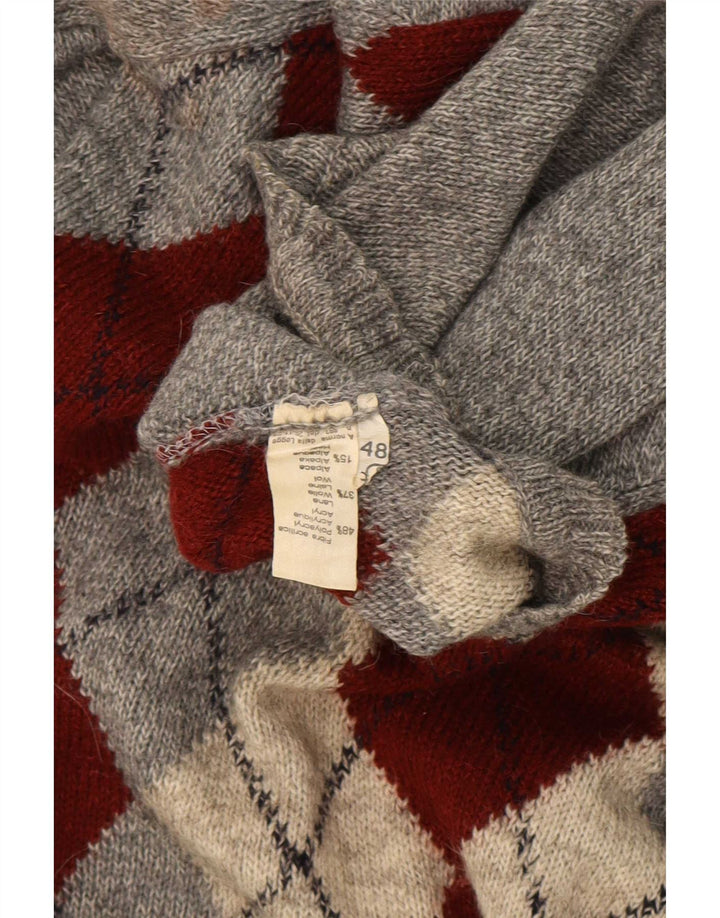 Мужской джемпер Rodes с круглым вырезом IT 48 Medium Grey Argyle/Diamond