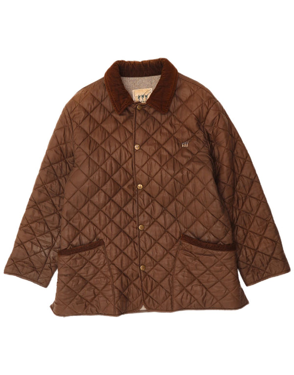 Мужская стеганая куртка HENRY COTTONS UK 46 3XL, коричневый нейлон