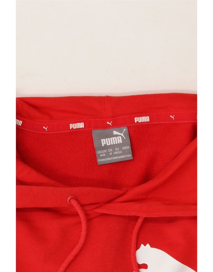 PUMA Mens Graphic Hoodie Jumper Medium Red Vintage Puma and Second-Hand Puma from Messina Hembry 