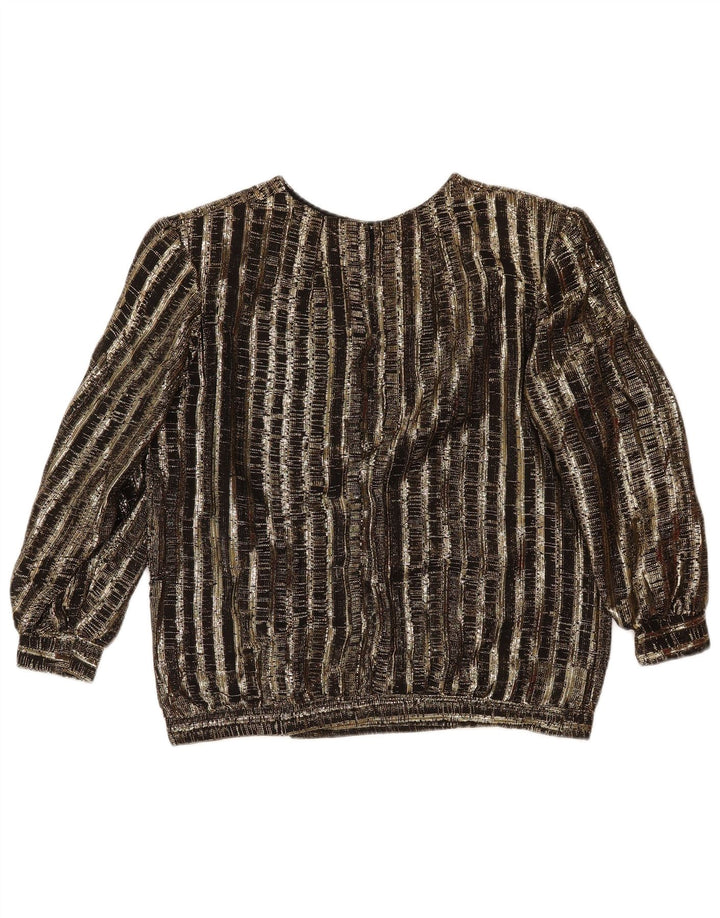 Винтажный женский комплект из 2 юбок UK 14 Medium W29 в коричневую полоску