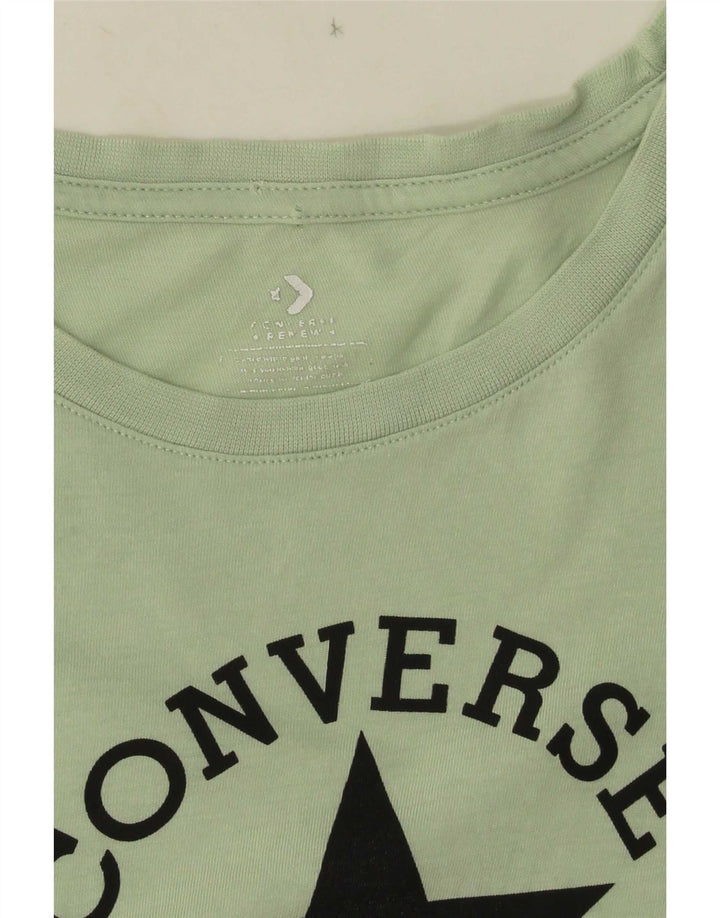 Женская футболка с рисунком Converse Top UK 10, маленькая зеленая