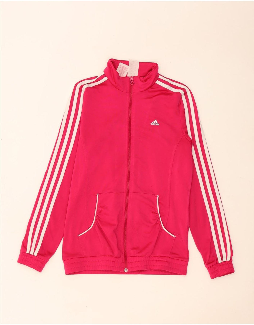 Спортивный костюм Adidas для девочек, верхняя куртка 14-15 лет, розовый полиэстер