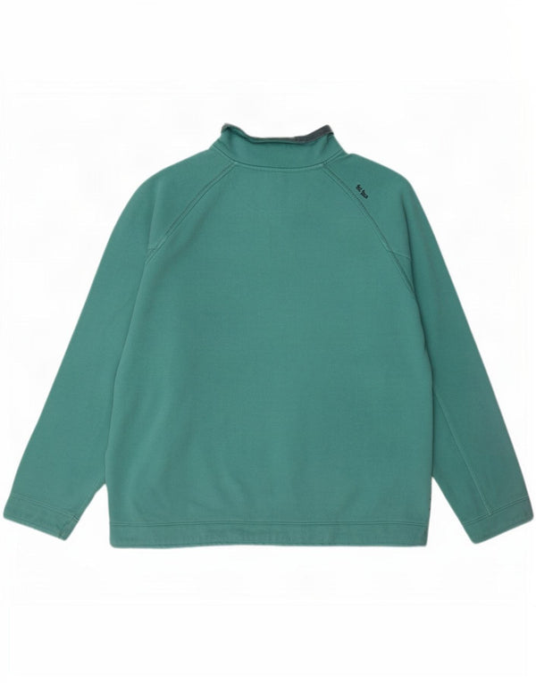 Fat Face Mens Zip Neck Sweatshirt Jumper XL Turquoise Cotton