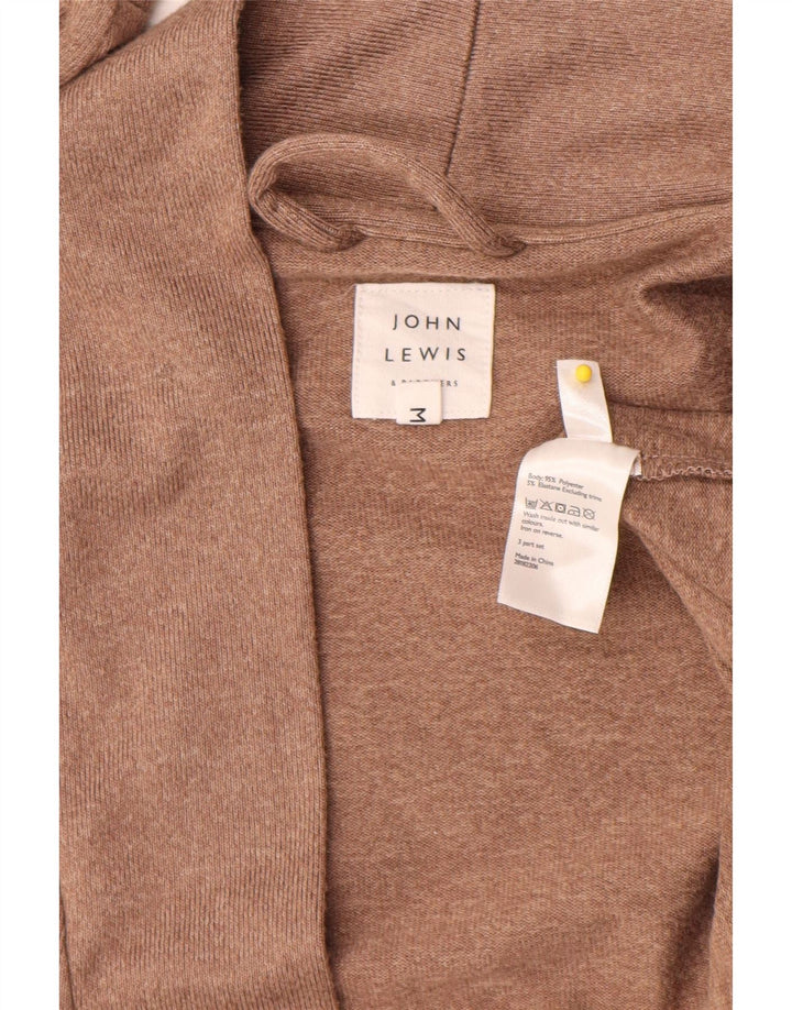 Женский длинный длинный кардиган-кардиган John Lewis UK 14, средний коричневый цвет