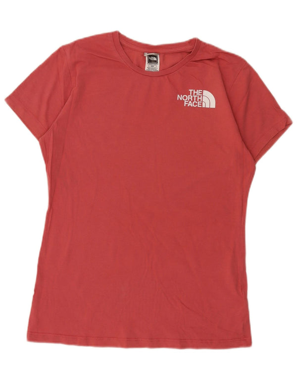 The North Face Womens Graphic T-Shirt Top UK 12 Medium Red Cotton
