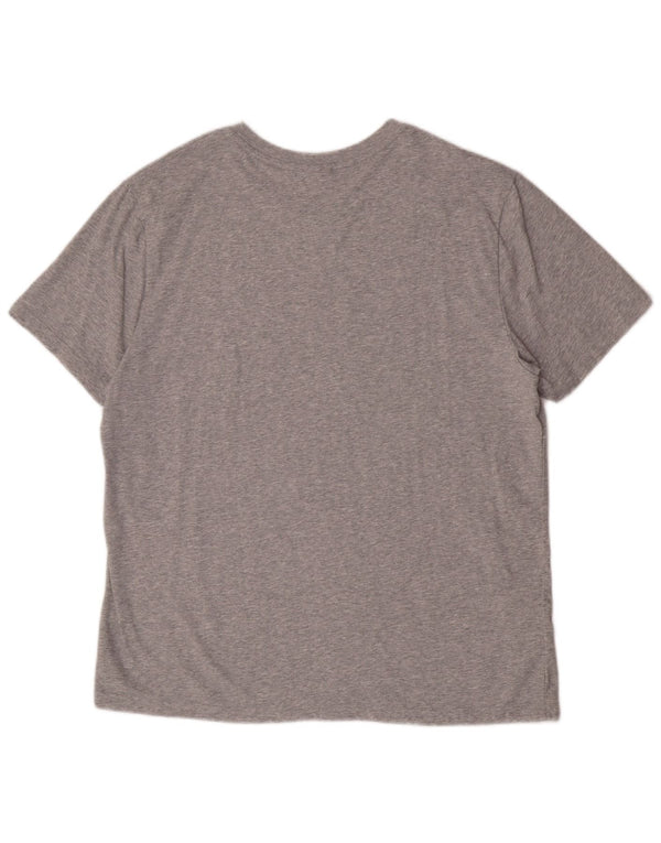 Мужская футболка с рисунком Fila Top 2XL, серый хлопок с крапинками