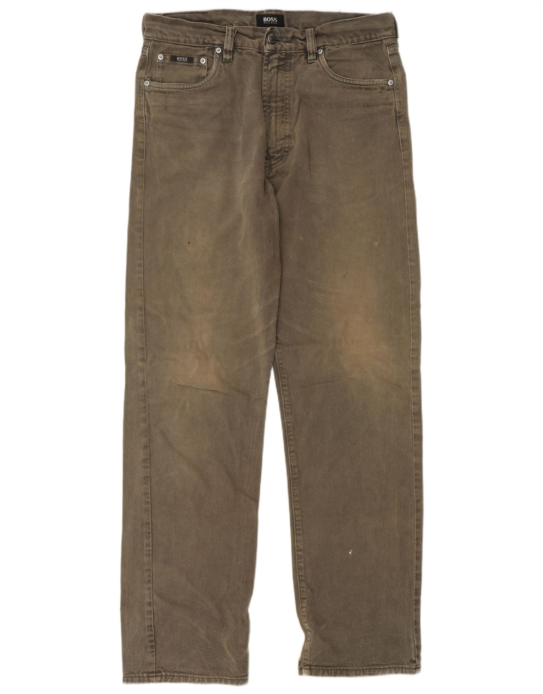 Мужские прямые джинсы HUGO BOSS Arkansas W34 L34, хлопок цвета хаки