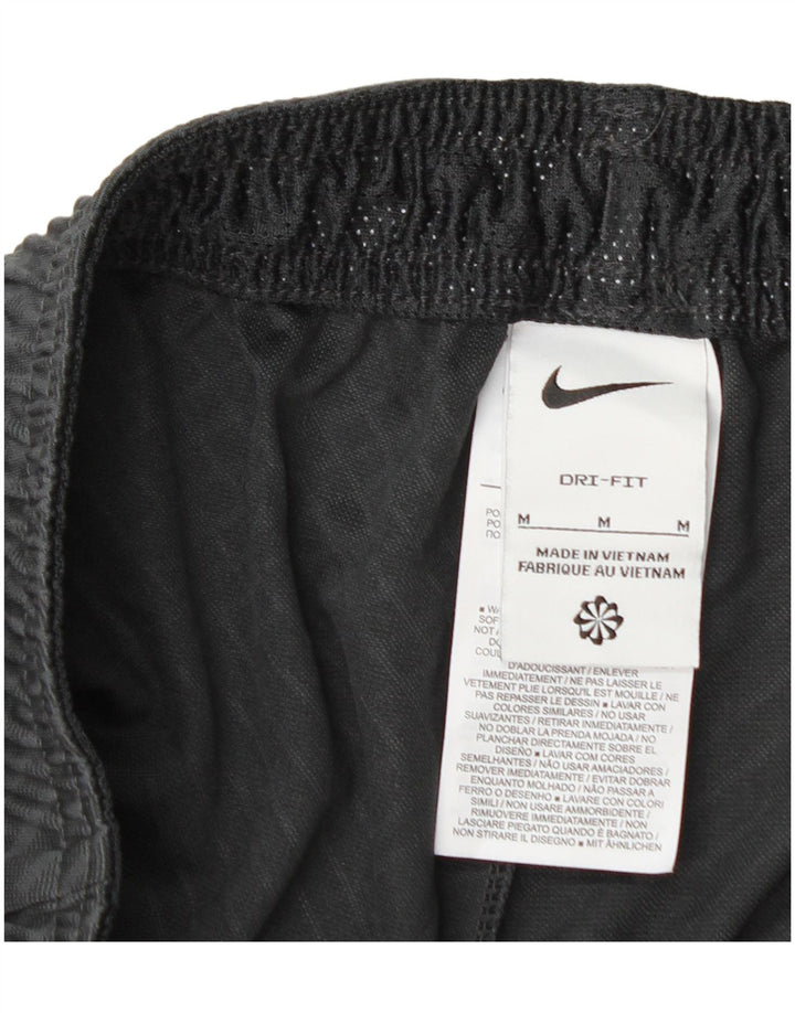 Мужские спортивные шорты Nike Dri Fit среднего размера, черный полиэстер с геометрическим рисунком