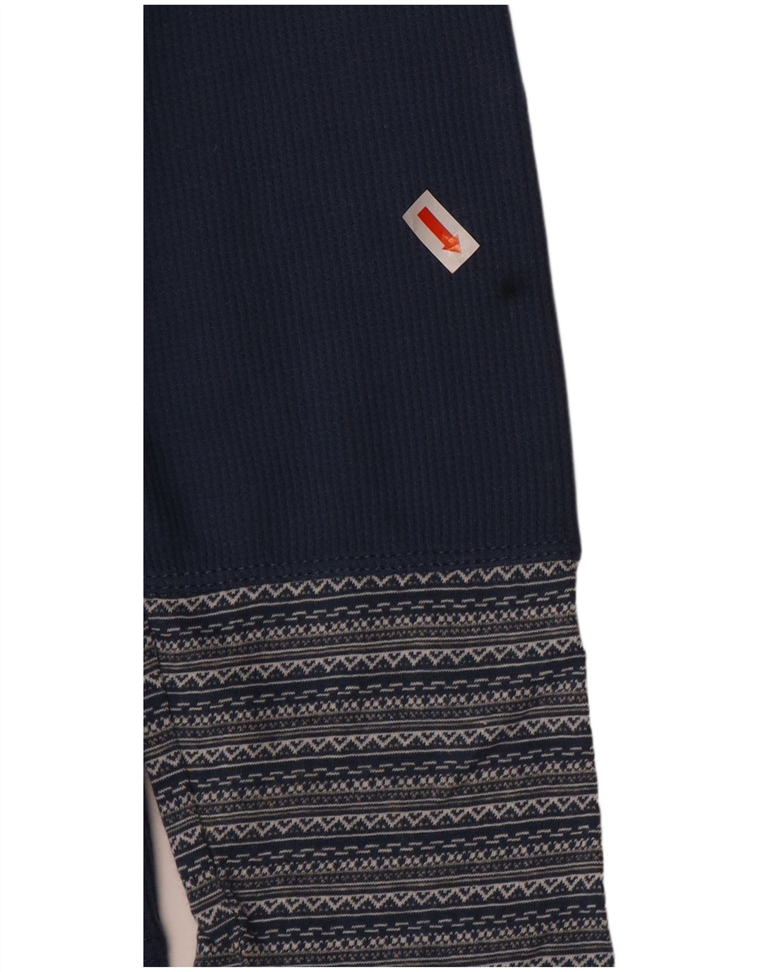 EDDIE BAUER Женский топ с длинным рукавом UK 16, большой темно-синий полосатый хлопок