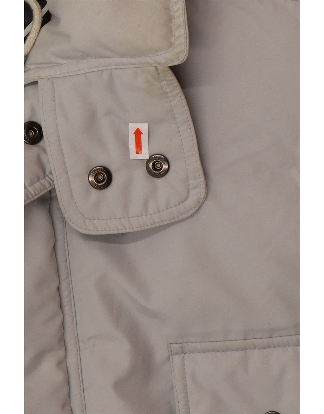 VINTAGE Мужское стеганое пальто свободного кроя UK 36, маленький серый полиэстер