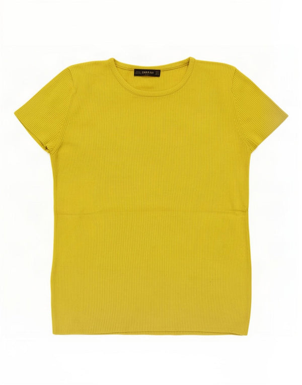 Женская футболка Zara Top UK 12 Medium Green из вискозы