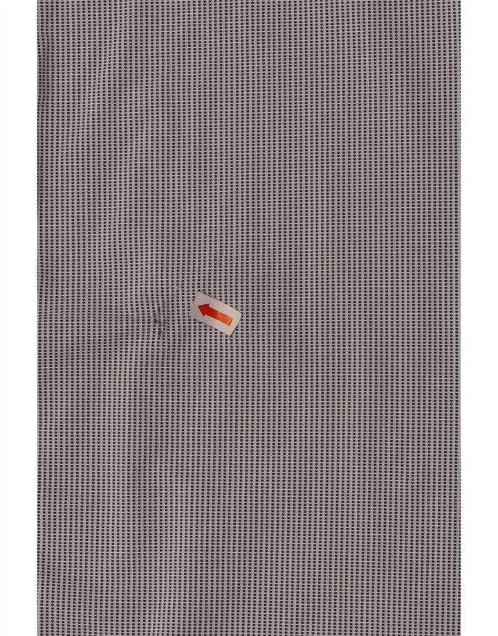 Мужская рубашка стандартного кроя Hugo Boss, размер 41, 16, большая синяя пятнистая полиамидная ткань