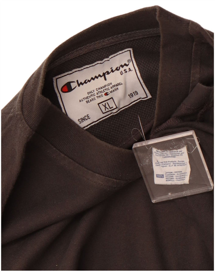 Мужской топ Champion с длинным рукавом XL, серый хлопок