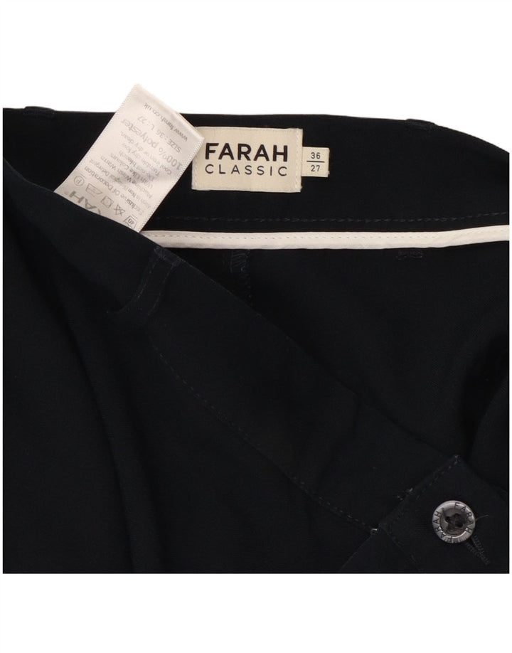 Мужские прямые брюки чинос Farah W36 L27 темно-синие из полиэстера