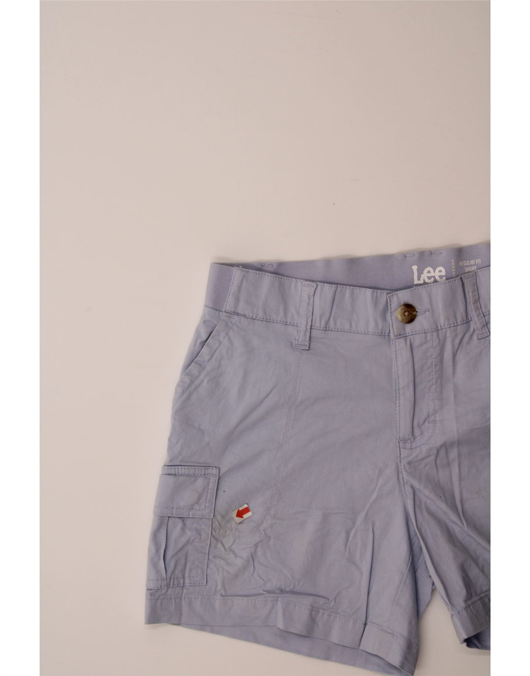 LEE Womens Regular Fit Mid Rise Cargo Shorts US 6 Medium W30 Purple Cotton Vintage Lee and Second-Hand Lee from Messina Hembry 