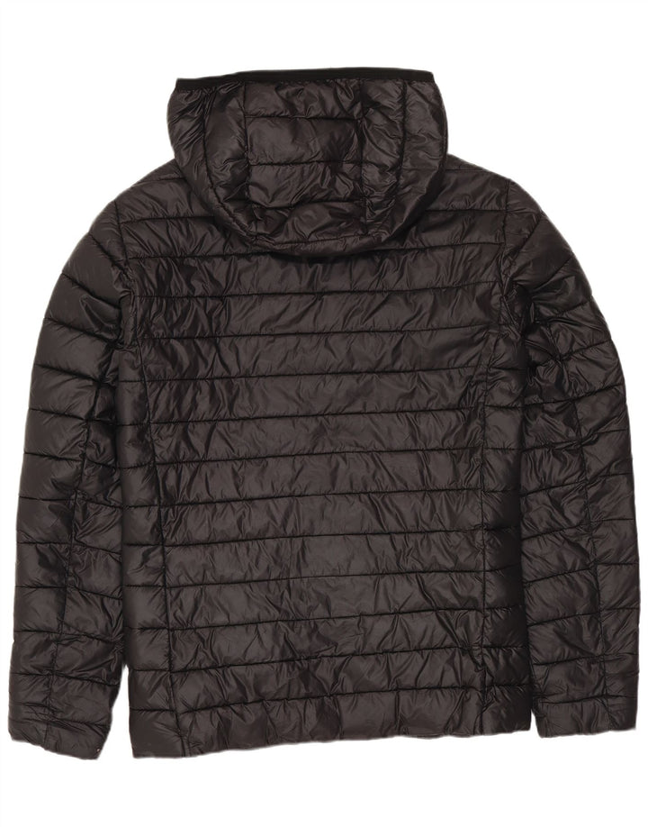 Женская утепленная куртка оверсайз с капюшоном Calvin Klein UK 6 XS, черный нейлон