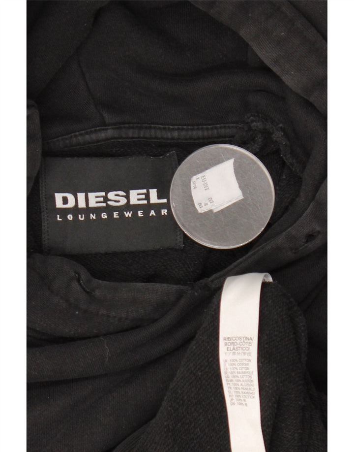Мужской джемпер с капюшоном Diesel, черный, хлопковый, среднего размера