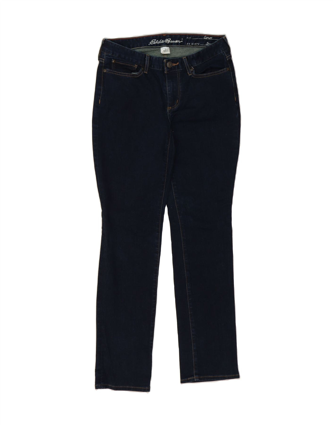 EDDIE BAUER Womens Curvy Straight Jeans US 6 Medium W32 L31 Navy Blue Vintage Eddie Bauer and Second-Hand Eddie Bauer from Messina Hembry 