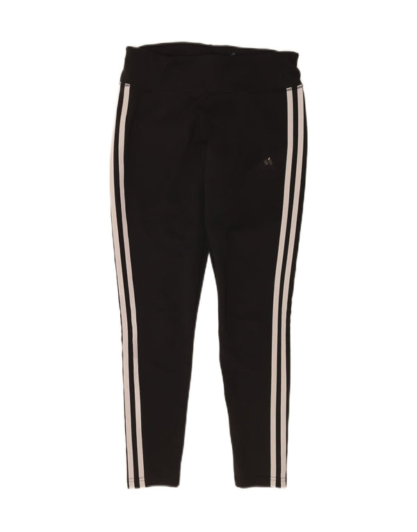 Женские леггинсы Adidas UK 8-10 W26 L26 Черные спортивные из полиэстера