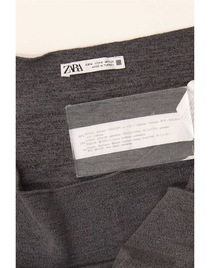 Женское платье-футляр без рукавов Zara UK 12, вискоза среднего серого цвета