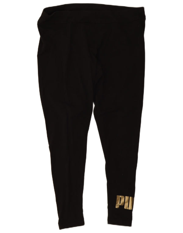 Женские леггинсы с рисунком Puma UK 18 XL, черный хлопок