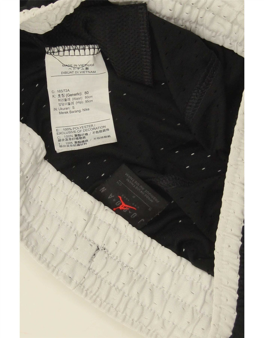 Мужские спортивные шорты Jordan Dri Fit с графическим рисунком, маленькие черные, полиэстер с цветными блоками