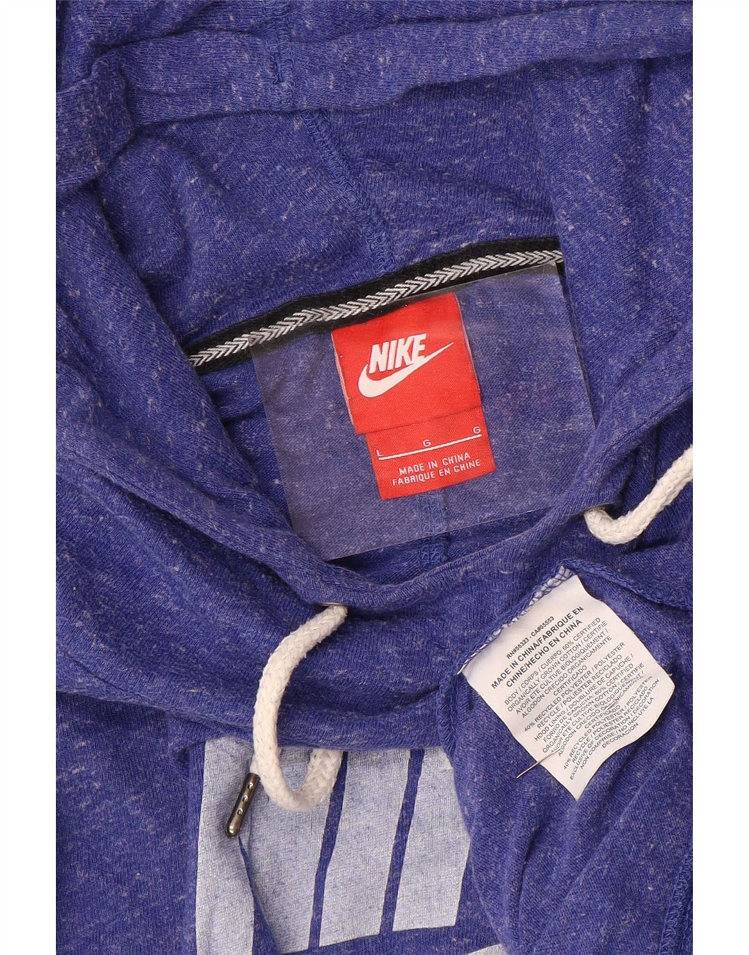 Женский джемпер с капюшоном NIKE UK 16, большой фиолетовый с крапинками, полиэстер