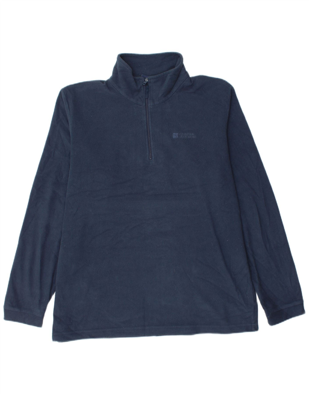 MOUNTAIN WAREHOUSE Мужской флисовый джемпер с воротником на молнии, большой темно-синий, полиэстер
