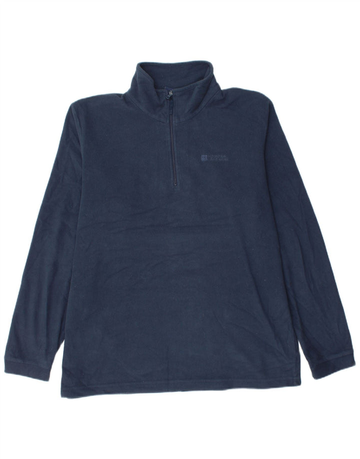 MOUNTAIN WAREHOUSE Мужской флисовый джемпер с воротником на молнии, большой темно-синий, полиэстер