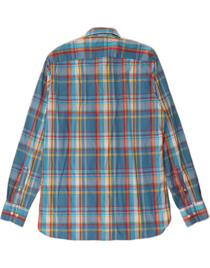 TOMMY HILFIGER Mens Custom Fit Shirt Medium Blue Check Cotton Vintage Tommy Hilfiger and Second-Hand Tommy Hilfiger from Messina Hembry 