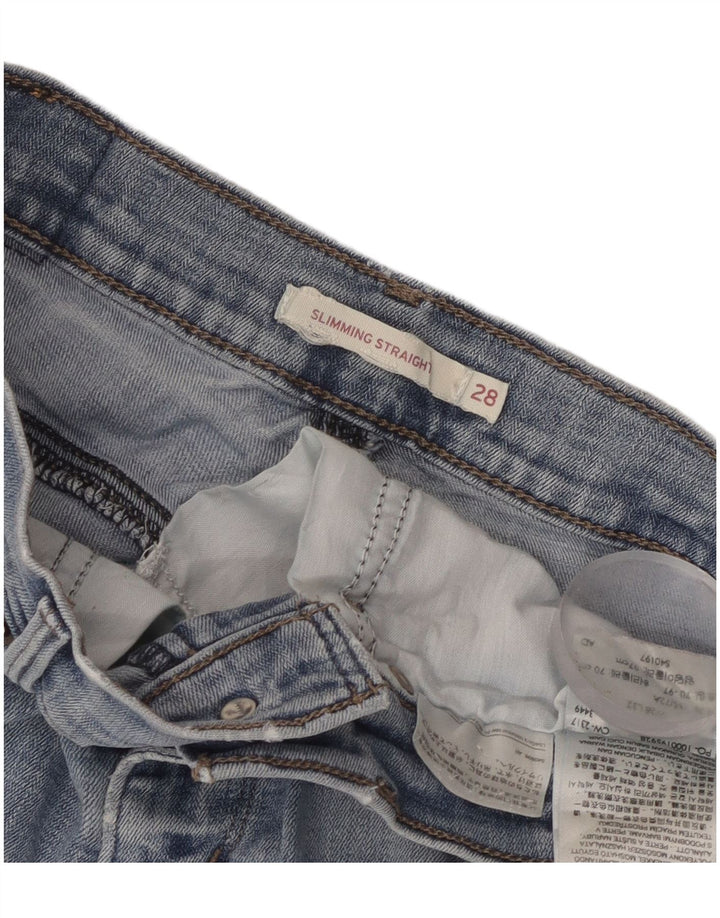 Женские джинсовые шорты Levi's W28, хлопковые, среднего синего цвета