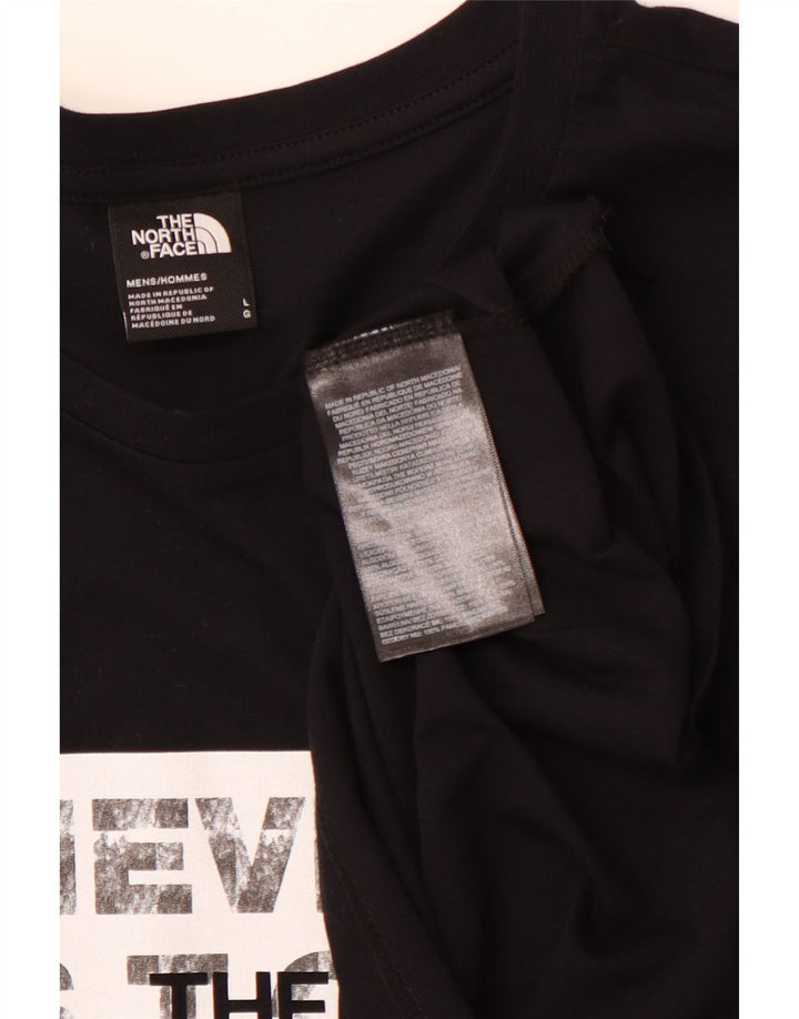 THE NORTH FACE Мужская футболка с рисунком, большой черный хлопок
