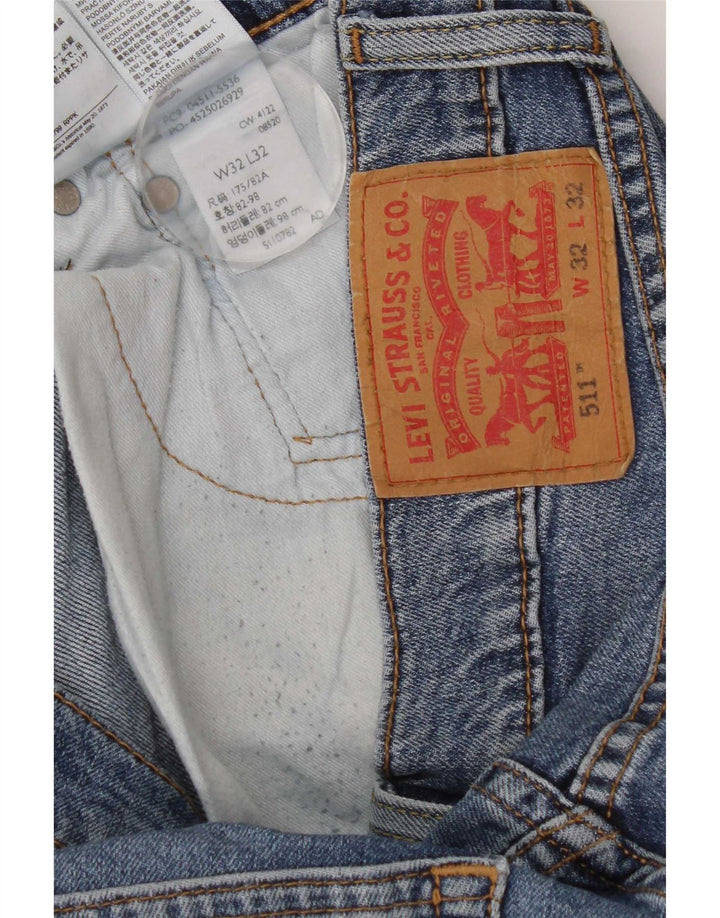 Мужские джинсы Levi's Slim 511 W32 L32 синие, хлопок