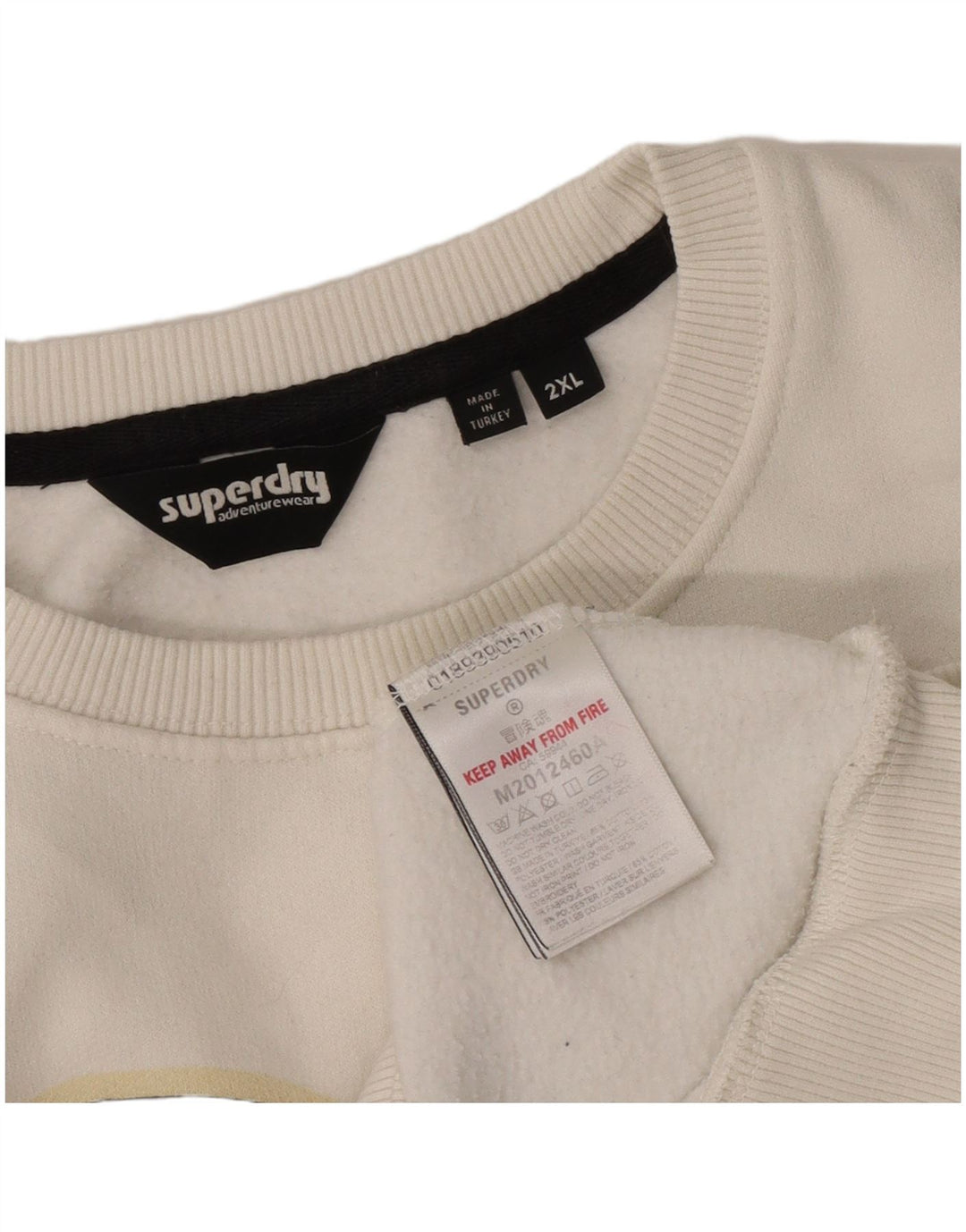 Мужской свитшот с рисунком Superdry 2XL, белый хлопок