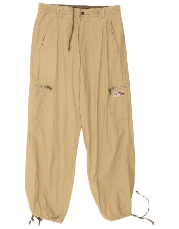 Мужские брюки-карго Quiksilver для джоггеров среднего размера W32 L32, бежевый хлопок