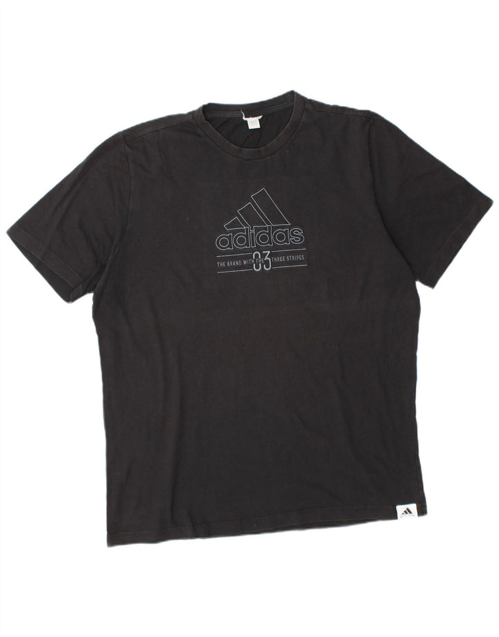 Мужская футболка с рисунком ADIDAS, большая черная