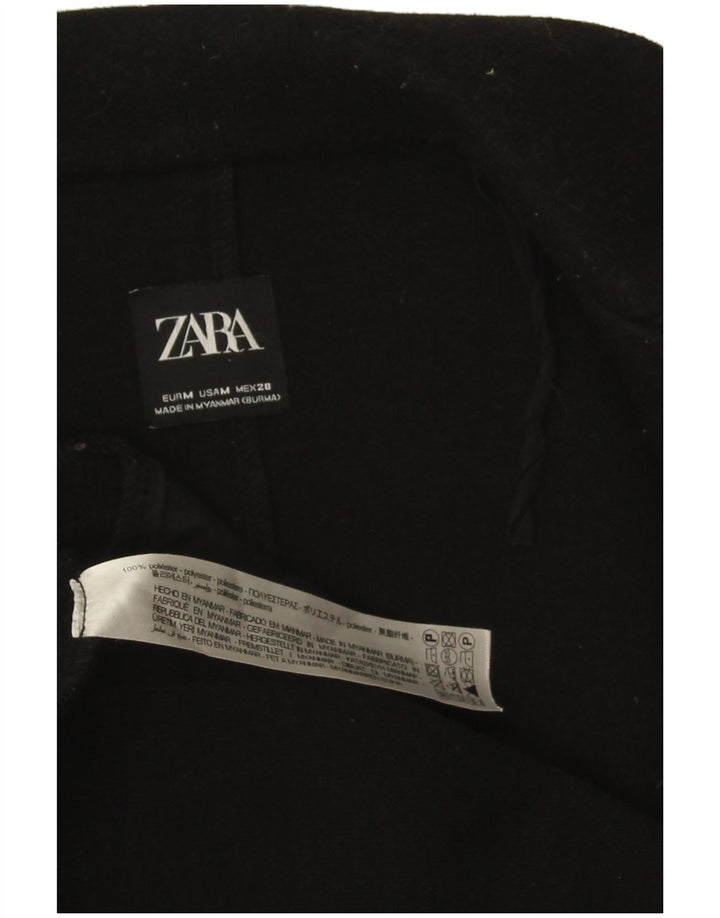Женское открытое пальто Zara UK 14, средний черный полиэстер