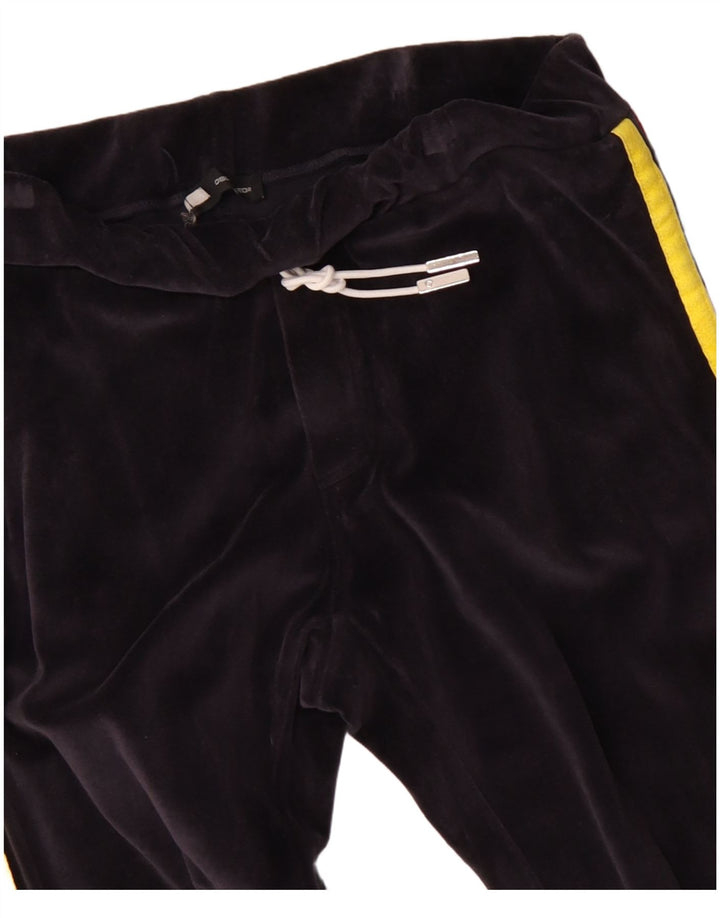 Dsquared2 Женские велюровые спортивные брюки-джоггеры UK 16, большие темно-синие